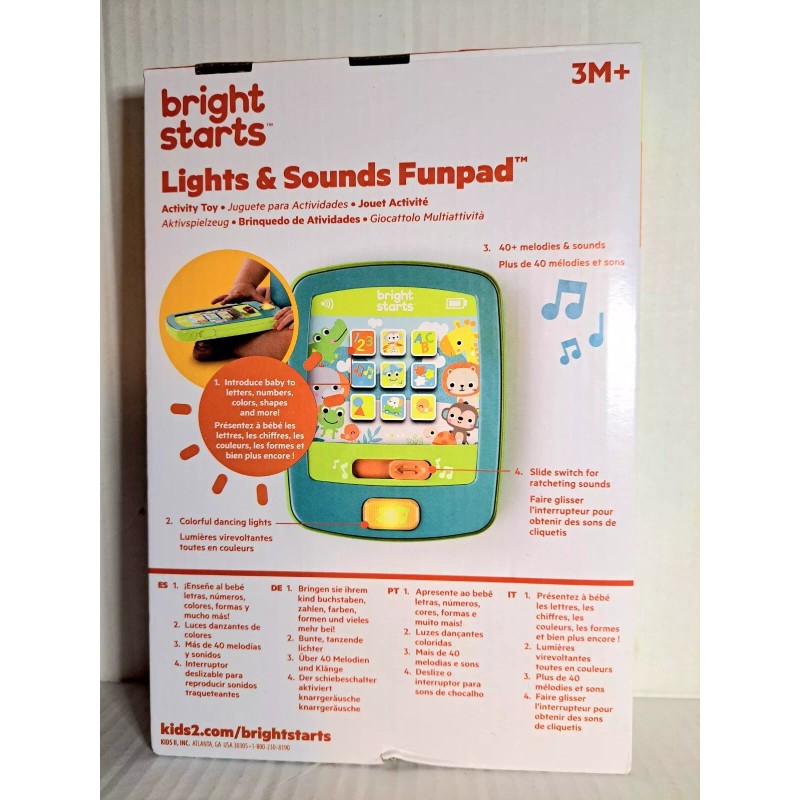 Bright Starts Lights & Sounds Fun pad Activity Toy NEW