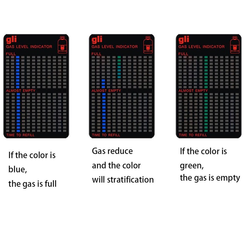 Pyhot 2 Pieces Magnetic Gas Level Indicator Reusable Propane Fuel