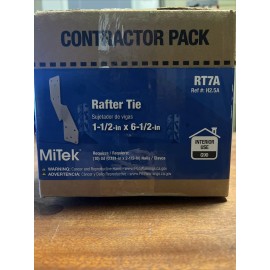 MiTek  RafterTie 1  1/2" x 6  1/2"  Rafter Tie/Hurricane Hanger  RT7A Box of 100