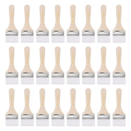 uxcell 24Pcs 6.3" Paint Brush 2.2" Width Soft Nylon Bristle with Wood Handle for Wall, Cabinets, Fences White