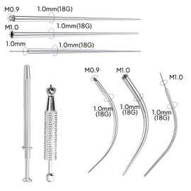 Cokoozoo 8pcs Piercing Tools Kit, Stainless Steel Flat Back Earring Applicator Tool With Taper Ball Grabber & Opener, Nose Navel Lip Piercing Changing Assistant Tool For Threadless Insertion