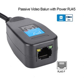 Vipxyc 2Pcs BNC Video Power Balun 1 Pair Passive CCTV Coax BNC Video Power Balun Transceiver to RJ45 Connector with HD-CVI, HD-TVI, HD-AHD signals