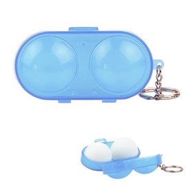 PAVIKE Table Tennis Ball Case, Table Tennis Ball Case, Holds 2 Ping Pong Balls, Plastic Table Tennis Ball Case, Table Tennis Supplies, Ping Pong Practice Equipment (Blue)