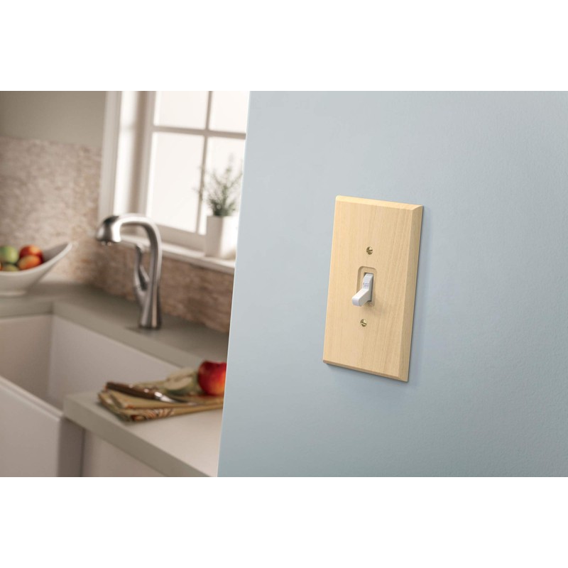 Franklin Brass Wood Square (6-Pack) Outlet Covers Unfinished Wood 1-Gang