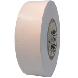 GGR Supplies T.R.U. EL-766AW Color General Purpose Electrical Tape 66' (L) UL/CSA Listed core. Utility Vinyl Synthetic Rubber Electrical Tape (1 in. x 66 ft. (Pack of 10), White)