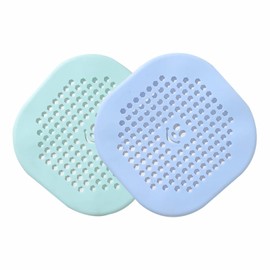 Shower Drain Hair Catcher, Hair Drain Catcher with Suction Cups Tub Drain Hair Catcher Hair Stopper for Shower Drain Bathtub Hair Drain Catcher for Bathroom Bathtub Kitchen Sinks (Blue+Green)