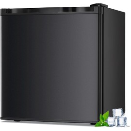 LHRIVER 1.1 Cu.ft Small Upright Freezer, Compact Mini Freezer with Removable Shelves, Adjustable Thermostat, Reversible Door Hinge, Quiet for Home/Office/Kitchen/Dorm, Black