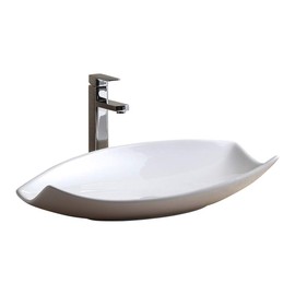 Fine Fixtures Boat Shape (A) Vessel Sink Vitreous ChinaWhite
