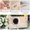 ANCLLO Durable Parakeet Nest Box Bird House Budgie Wood Breeding