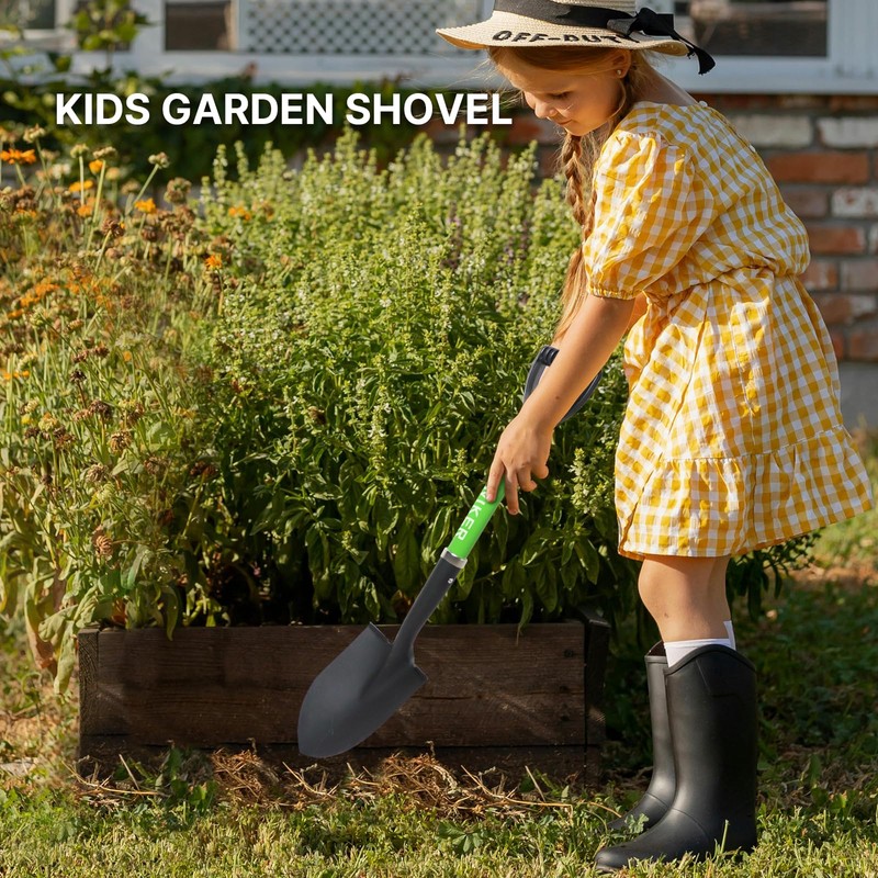 WIKER Beach Shovel,Kids Shovels for Digging,Short Handle Metal Shovel,Small Shovels
