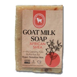 Honey Sweetie Acres Fresh Off The Goat All Natural Moisturizing 5 Oz Bar Of Handmade African Shea Goat Milk Soap