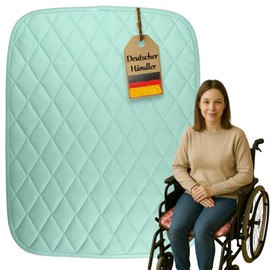 FabaCare Incontinence Seat Cover with Waterproof Backing, 4-Ply High Absorbency, Washable up to 95°C, Dimensionally Stable, 50 x 40 cm, Colour: Light Green