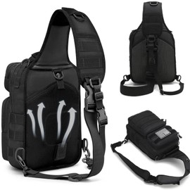 Tactical Sling Bag Versatile Cross Body Durable CCW Bag with MOLLE System, Perfect for EDC and Concealed Carry