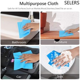 SELERS Swedish Dish Clothes, 10-Pack Eco Friendly & Sustainable Biodegradable Cellulose Sponge Cloths For Washing Dishes,Washable and Reusable