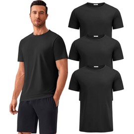 PINSPARK Men's 3 Pack Workout Shirts Quick Dry Moisture Wicking Crewneck Tee Shirt Mesh Athletic T-Shirts