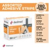 Dealmed Adhesive Bandage Assorted Variety Pack (560 Count) Sterile Breathable