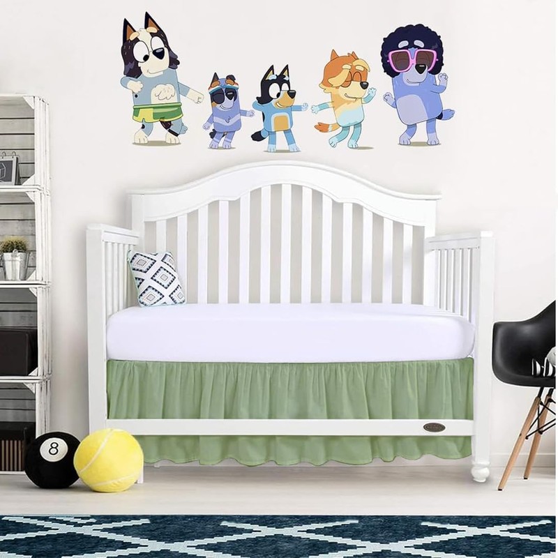 Crib Bed Skirt 28” x 52” with 14” Drop –