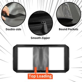 Comic Book Binder, Comic Book Storage Album with Sleeves for Current, Silver Age, Regular Comics Bagged and Boarded, Gift for Comic Collectors, Fits 28 Comic Books