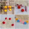 PATIKIL 100pcs Pom Poms Charm, Pompoms Pendants Balls Small Fluffy