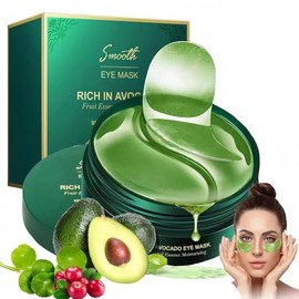 60 pieces eye pads, eye pads against dark circles, eye pads hyaluron, avocado eye pads with avocado extract, reduce wrinkles, remove dark circles, tear bags, puffiness moisturising