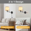 GOODATE ENCOMLI Dimmable Plug in Wall Sconces, Swing Arm Wall
