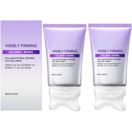Crema Facial con Gua Sha, Hidratante con Colágeno y Retinol (2) Reafirmante para Rostro y Cuello Mejora Elasticidad y Tersura Fórmula de Rápida Absorción Para Todo Tipo de Piel