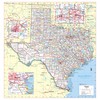 Cool Owl Maps Texas State Wall Map Poster Rolled (Laminated