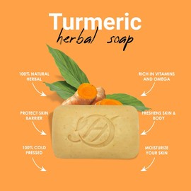 RB INTERNATIONAL Soap Bar – Made with Nourishing & Refreshing Ingredients | Pack of 2 | Gentle Bathing Cleanser for Body, Face & Hands Soothing Skin Care – 8 Flavors (Turmeric)