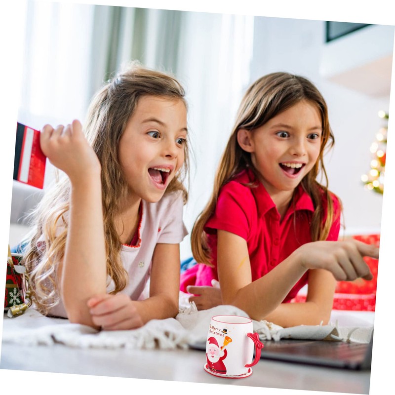 KONTONTY 8pcs Round Felt Cup Coasters Mat Non-Slip Christmas Tree