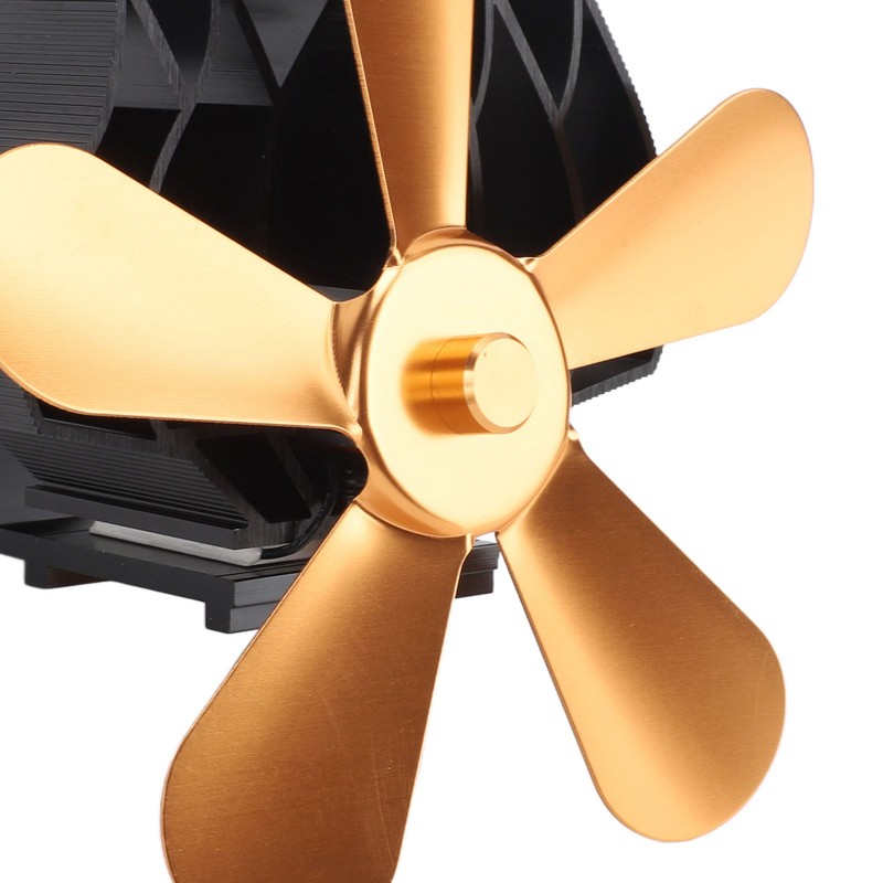 Wall Mounted Fireplace Fan 5 Blade Heat Powered Wood Stove