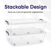 Superio Plastic Storage Bin with Lid, Box for Under Bed,