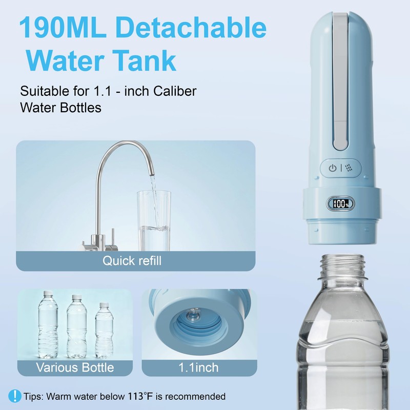 WeWi HLTH Electric Portable Bidet for Travel & Outdoor Camping,