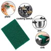 10Pcs Green Non-Scratch Reusable Heavy Duty Scour Pads Sponge Dish