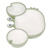 Crab Suction Plate with Suction Cup Base Silicone Divided Plate