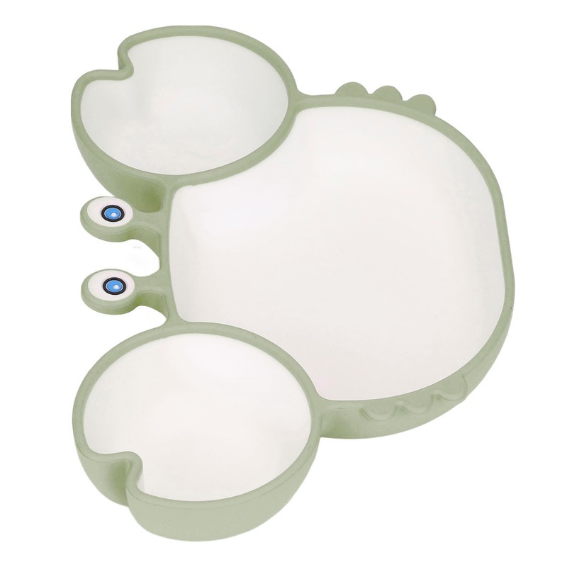 Crab Suction Plate with Suction Cup Base Silicone Divided Plate