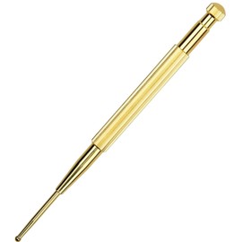 Ear Urn Stick, 5.1 inches (13 cm), Face Massager, Spring Type, Brass, Round Tip, Massaging Stick, Pressure Point Press, Myofascial Release, Lightweight, Easy to Carry, Can be Used for Whole Body