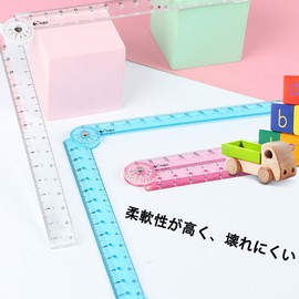 Clear Folding Ruler, Measuring Length 0-15cm Flexible Drafting Ruler, Centimeter Scale for Drawing Measurement (Blue)