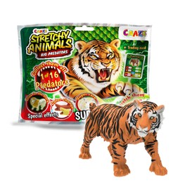 CRAZE Stretchy Animals Big Predators - Super Stretchy Animal Figures, Collectable Predators with Elastic Skin and Special Filling