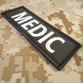 Medic 5"x2" EMT EMS Paramedic Body Armor Tactical Embroidered Nylon Fastener Patch