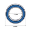 sourcing map 6802-2RS Deep Groove Ball Bearing 15x24x5mm Double Sealed