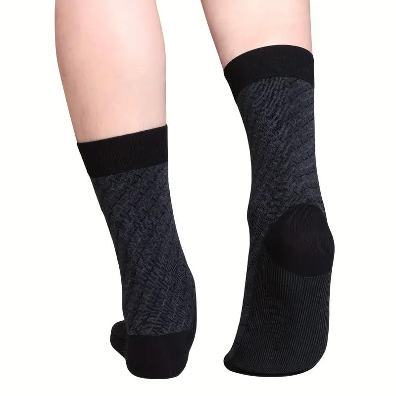 YUEDGE Men's Business Socks, Bamboo Charcoal, Bamboo Fiber, Breathable, Sweat