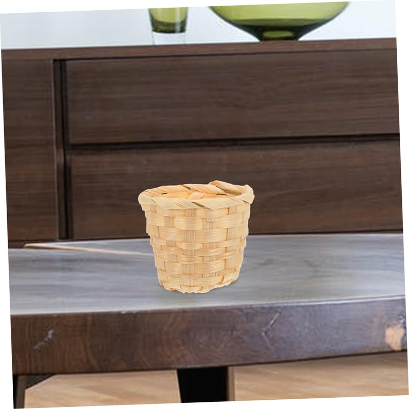 CIYODO 6 Pack Miniature Woven Baskets Handheld Flower Baskets for