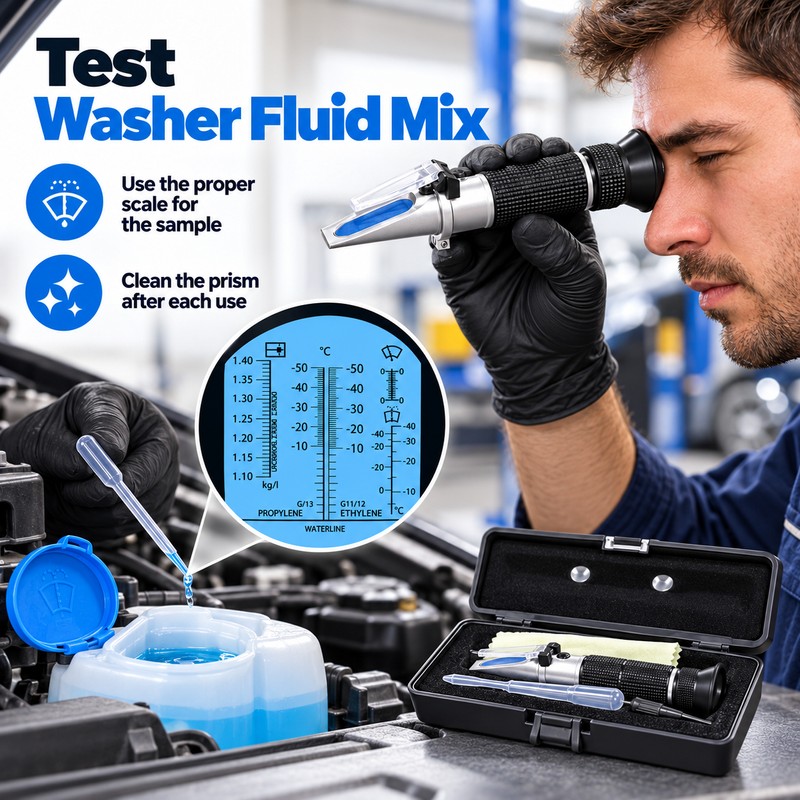 4-in-1 Automotive Antifreeze Refractometer for Car Fluid Testing – ATC