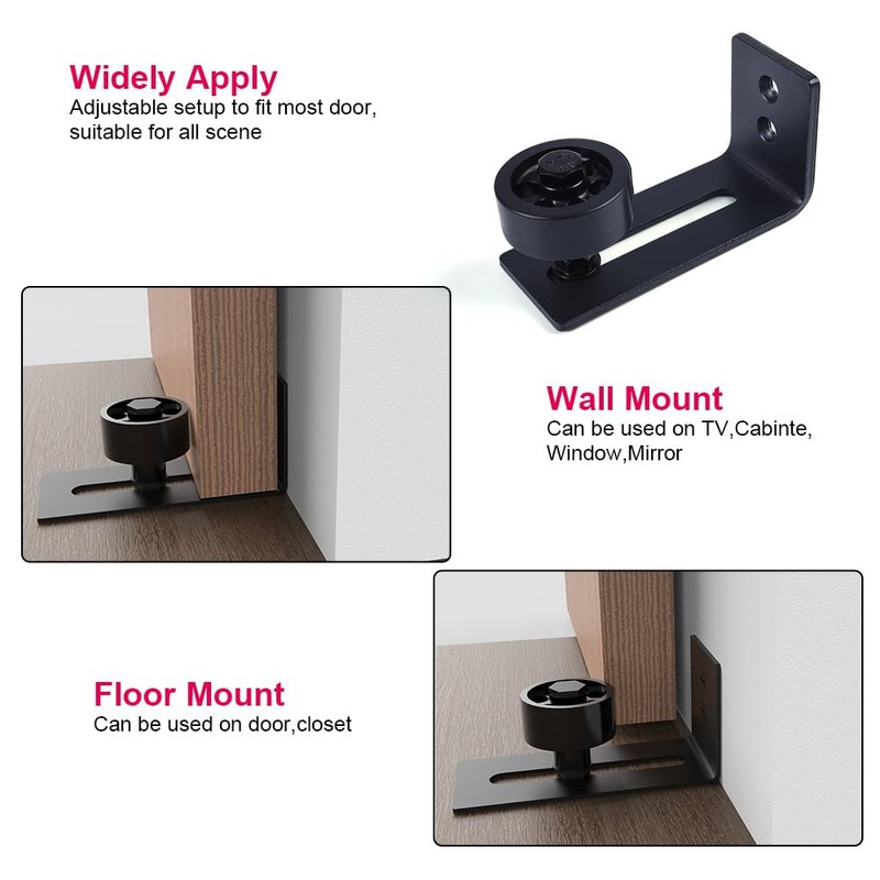 G-PLUS Floor Guide for Sliding Barn Door Hardware Kit Wall-Mounted