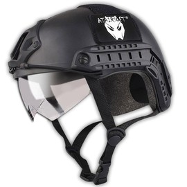 ATAIRSOFT MH Typ Schützend Paintball Kriegsspiel Armee Airsoft Taktische Schneller Helm mit Schutzbrille Schwarz