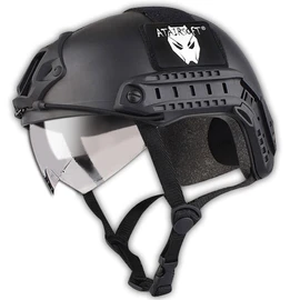 ATAIRSOFT MH Typ Schützend Paintball Kriegsspiel Armee Airsoft Taktische Schneller Helm mit Schutzbrille Schwarz