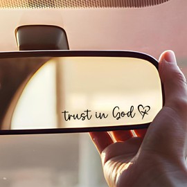 KATINAT 3X I Love You Drive Safe Mirror Sticker, Car Stickers for Women, Automotive Decals, Rear View Mirror Sticker, Stocking Stuffers for Women, Men, I Love You Gifts (TIG Black)