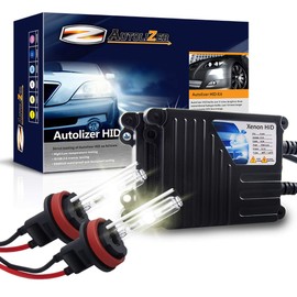 Autolizer H11 H9 H8 5000K HID Xenon Bulb x (1 Pair) Bundle with 2 x 35W Digital Slim AC Ballast - OEM White