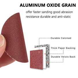 POTUINOM 2 Inch Sanding Disc Sander Attachment Disc 1200-Grit Hook and Loop Sandpaper Alumina Orbital Sander Pads for Polishing, Grinding, Woodworking