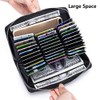 Zipper Card Holder Leather Wallet PU RFID Blocking Card Protector